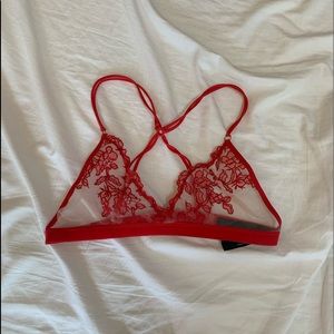 Red Cross back bralette